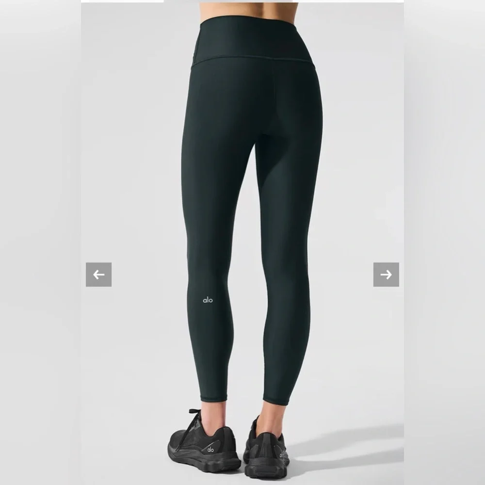 Alo Yoga 7/8 High Waist Airlift Legging — Charcoal Green